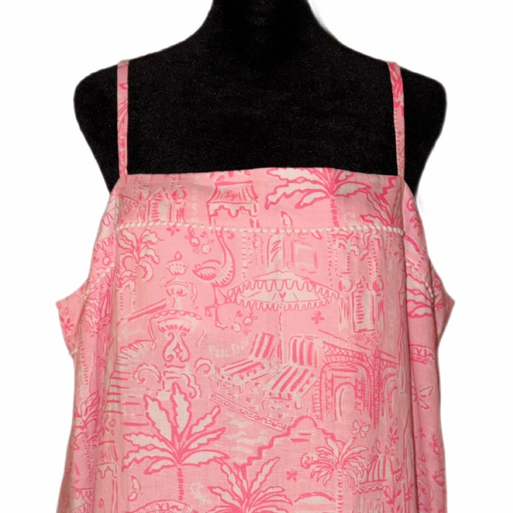 Like New Lilly Pulitzer Rozalie Linen Pink and white maxi dress- size 16 🩷 - Picture 8 of 16